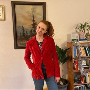 Red Velvet Blazer by Plenty.